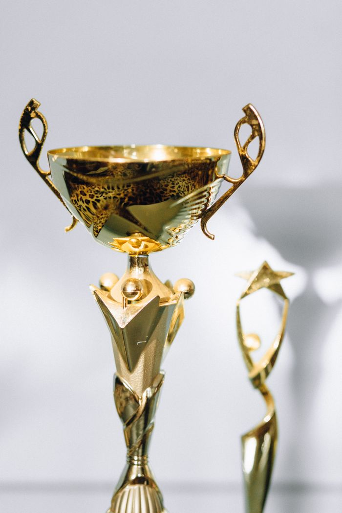 services-01 Close-up of golden trophies showcasing elegance and achievement in a well-lit setting.